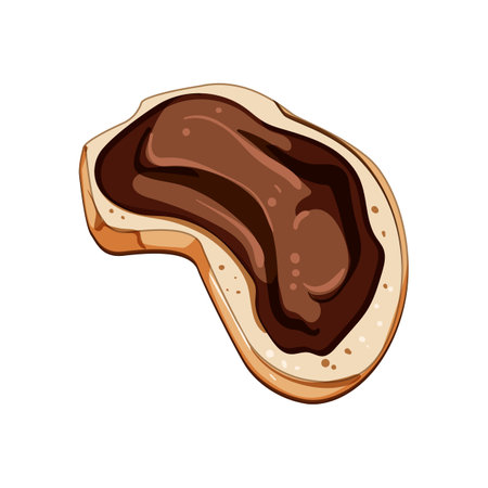 savory toast jam cartoon vector illustrationのイラスト素材