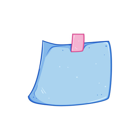important pinned paper notes cartoon vector illustrationのイラスト素材