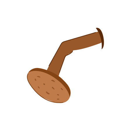 spike bent nail cartoon. old rust, tool sign, sharp carpentry spike bent nail sign. isolated symbol vector illustrationのイラスト素材