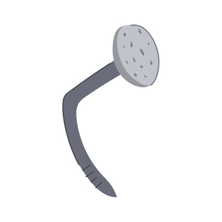 tool bent nail cartoon. sign sharp, carpentry stick, hardware construction tool bent nail sign. isolated symbol vector illustrationのイラスト素材