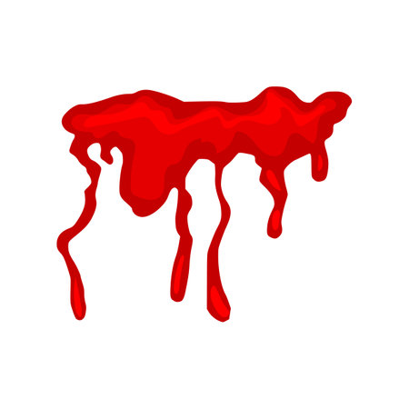 ink blood splatter cartoon. halloween horror, paint grunge, spray drop ink blood splatter sign. isolated symbol vector illustrationのイラスト素材
