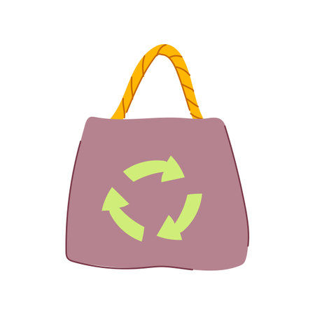 mockup eco friendly shopping bag cartoon. market free, lifestyle recycle, tote logy mockup eco friendly shopping bag sign. isolated symbol vector illustrationのイラスト素材