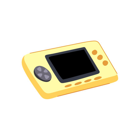 gadget portable gaming device cartoon. digital console, gamer controller, web symbol gadget portable gaming device sign. isolated symbol vector illustrationのイラスト素材