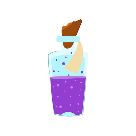 magic potion bottle cartoon. alchemy vial, love jar, game flask magic potion bottle sign. isolated symbol vector illustrationのイラスト素材