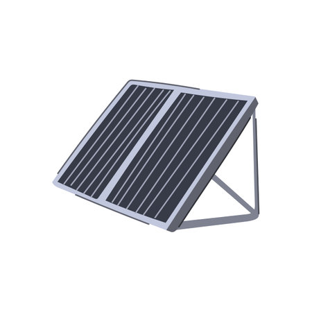 power solar panel cartoon. cell photovoltaic, technology sky, field renewable power solar panel...