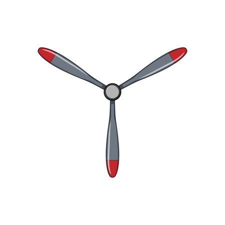 plane propeller cartoon. fan ocean, logo prop, underwater hull plane propeller sign. isolated symbol vector illustrationのイラスト素材