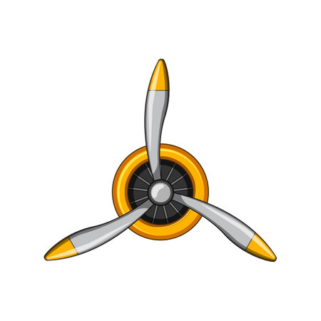 prop propeller cartoon. underwater hull, screw aircraft, engine motor prop propeller sign. isolated symbol vector illustrationのイラスト素材