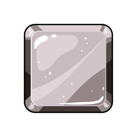 interface square game button cartoon. panel ui, digital menu, element template interface square game button sign. isolated symbol vector illustrationのイラスト素材