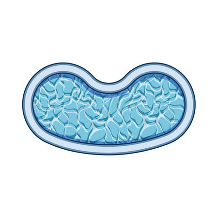 surface top view pool cartoon vector illustrationのイラスト素材