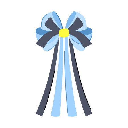 fashion hair ribbon cartoon vector illustrationのイラスト素材