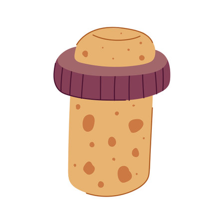alcohol wine cork bottle cartoon. glass wood, kitchen vine, food gourmet alcohol wine cork bottle sign. isolated symbol vector illustrationのイラスト素材