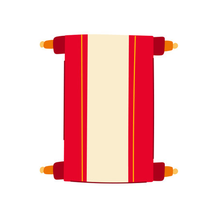 golden chinese scroll cartoon vector illustrationのイラスト素材