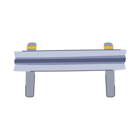 highway guard rails cartoon vector illustrationのイラスト素材
