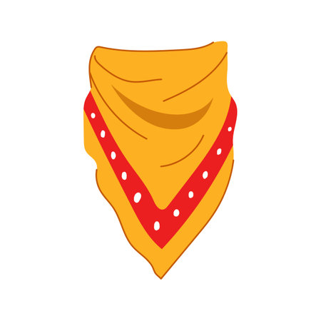 kerchief handkerchief wild west cartoon vector illustrationのイラスト素材