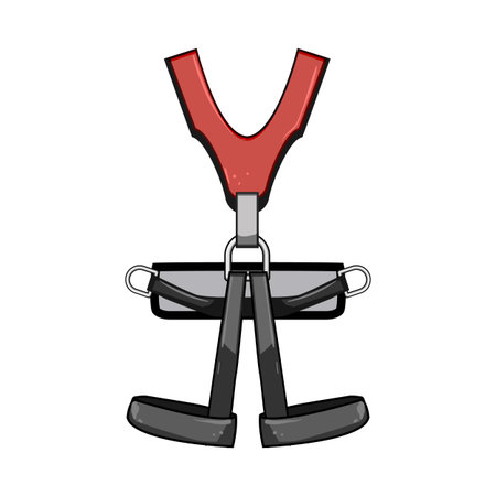 sport climbing harnesses cartoon vector illustrationのイラスト素材