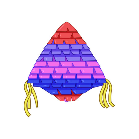 mexican pinata cartoon vector illustrationのイラスト素材
