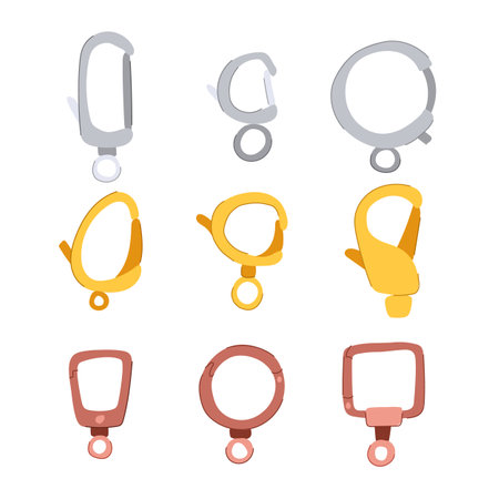 clasp jewelry set cartoon vector illustrationのイラスト素材