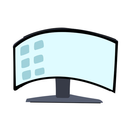 symbol flexible screen cartoon vector illustrationのイラスト素材