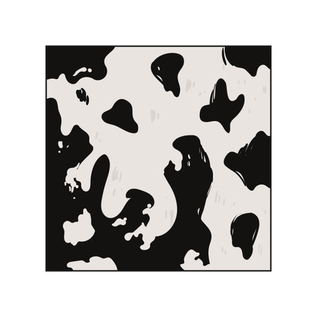 fur cow skin cartoon vector illustration