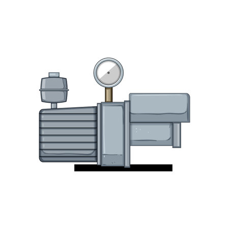 industry vacuum pump cartoon vector illustrationのイラスト素材