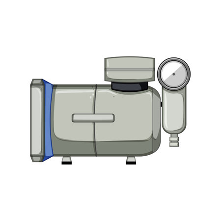water vacuum pump cartoon vector illustrationのイラスト素材