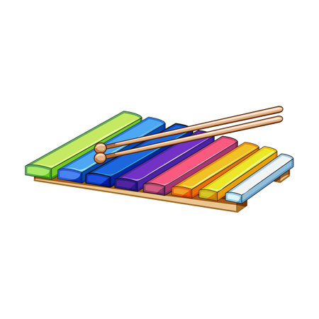 toy xylophone cartoon vector illustrationのイラスト素材