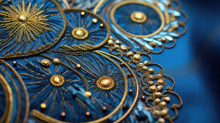 vibrant blue gold bannerの素材