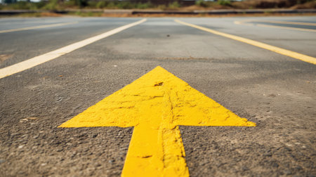 yellow road arrowsの素材