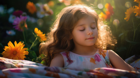 girl child in the sunの素材