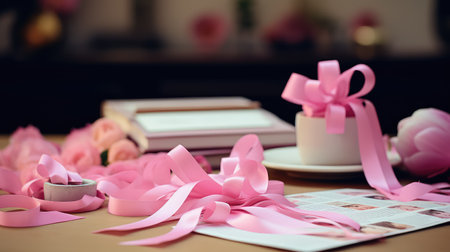 education pink cancer ribbonの素材