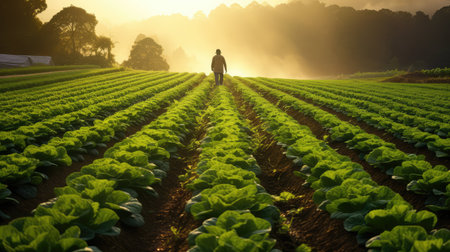 crops field oranic farmの素材