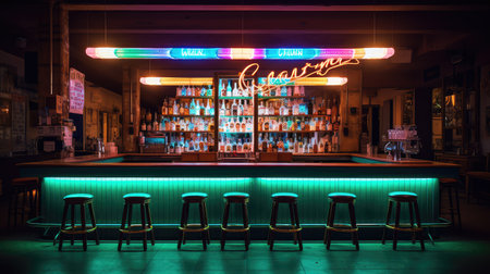 bar light sign fontの素材