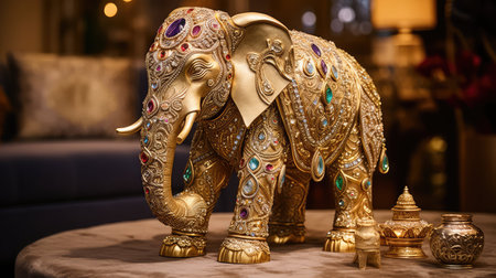 intricate gold elephantの素材