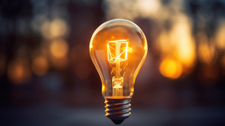 yellow light bulbの素材