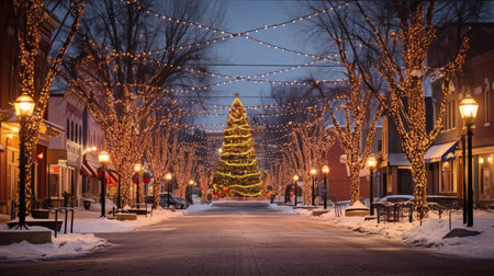 decorations christmas lights squareの素材