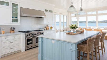 coastal white background kitchenの素材