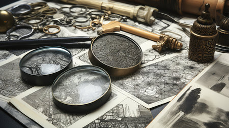 patterns etching magnifying glassの素材