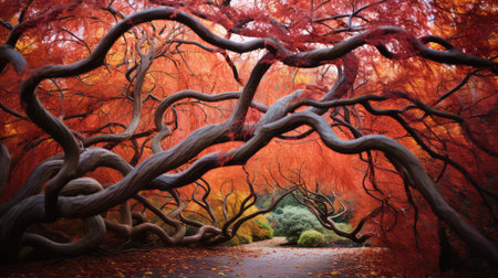 canopy fall tree branchの素材