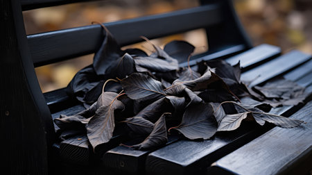 season black fall leavesの素材