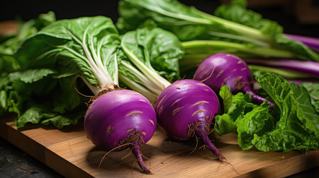 close purple kohlrabiの素材
