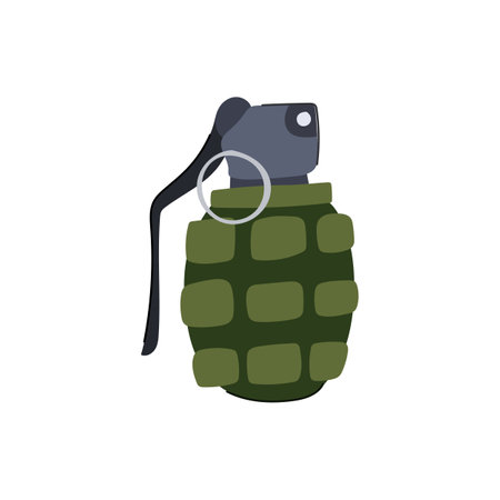 skull grenade cartoon vector illustrationのイラスト素材