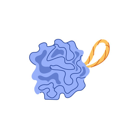 bath loofah shower cartoon vector illustrationのイラスト素材