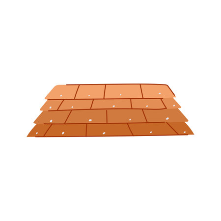 ceramic roof tile cartoon vector illustrationのイラスト素材