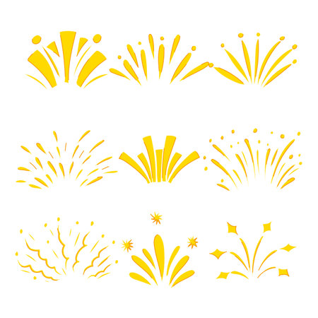 sparkles set cartoon vector illustrationのイラスト素材