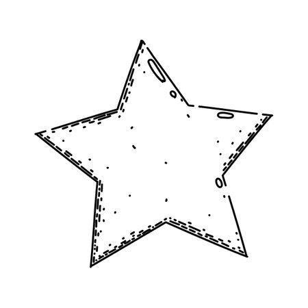 brightness star sketch hand drawn vectorのイラスト素材