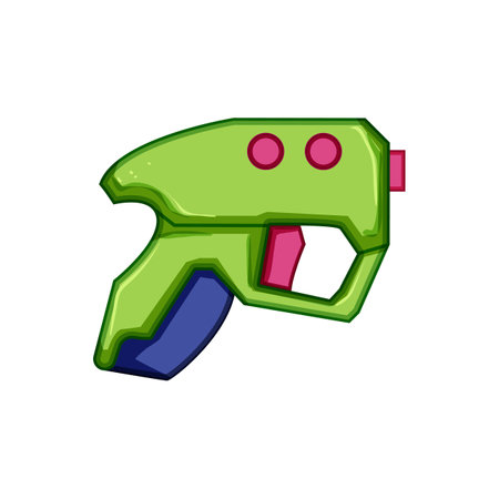 laser blaster gun cartoon vector illustrationのイラスト素材
