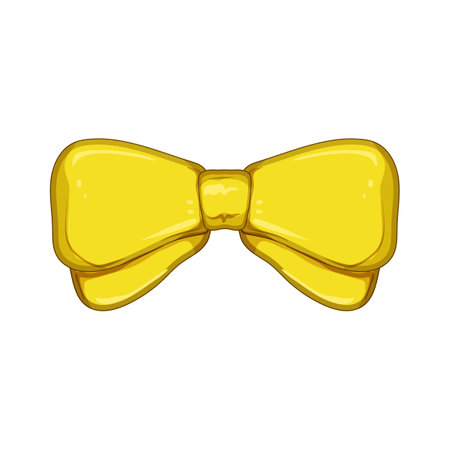 tape gold bow cartoon vector illustrationのイラスト素材