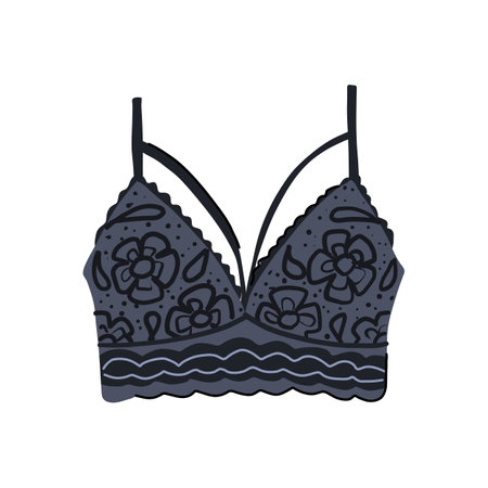 plunge bra sexy cartoon vector illustrationのイラスト素材