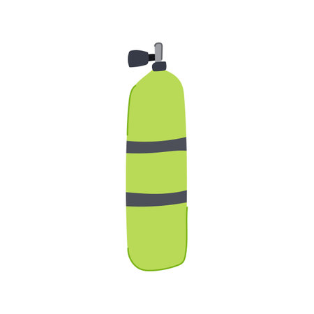 air diving cylinder cartoon vector illustrationのイラスト素材