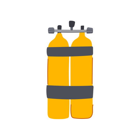 safety diving cylinder cartoon vector illustrationのイラスト素材